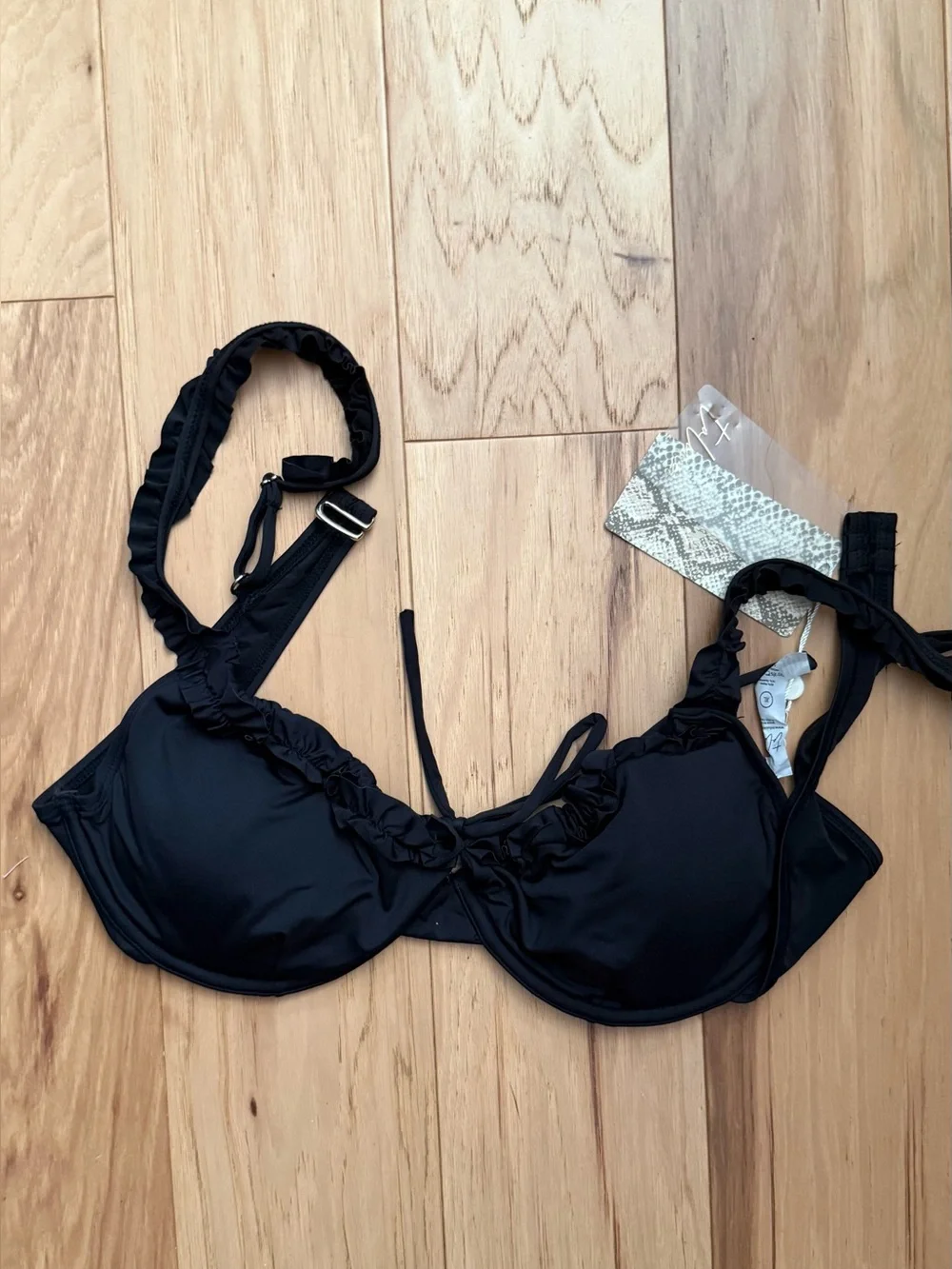 Toluca Black Bikini Top NWT